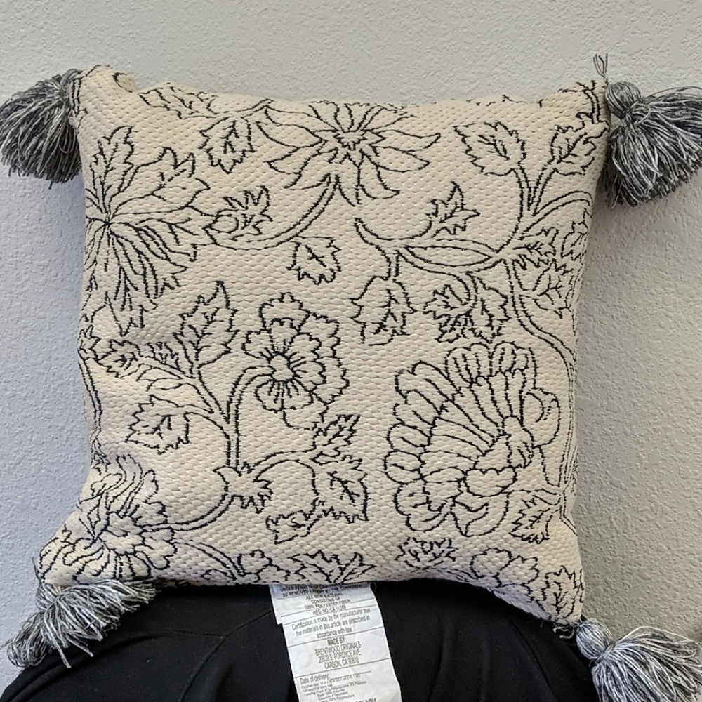 Square floral pillow